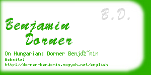 benjamin dorner business card